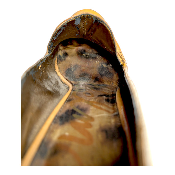 Sam Edelman TRUMAN Women Sz 8.5 Camel Colored Tassel Patent Leather Heel Shoes - Picture 5 of 11